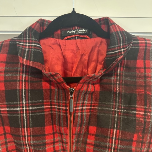 Betty Barclay Collection Red Plaid Short Sleeve Blazer - Size US 10 - Picture 8 of 10